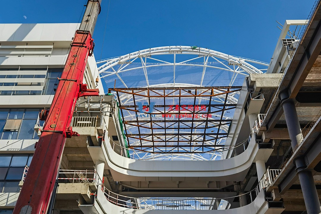 工程進度全速推進，PTFE膜材張拉在即！