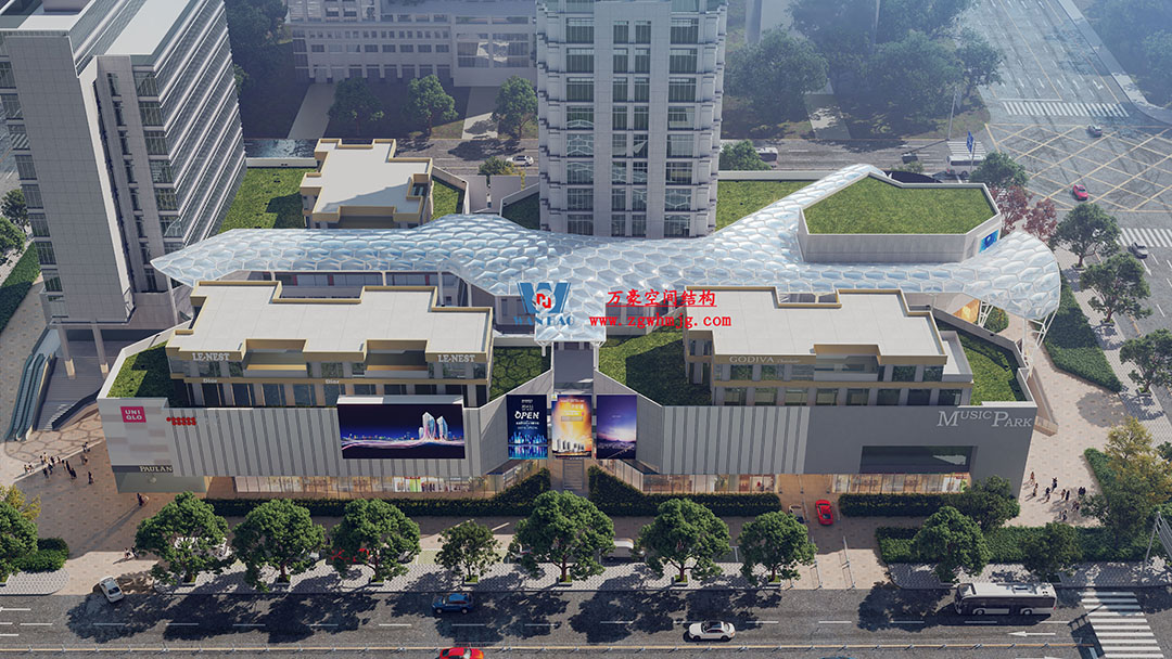 已完工，這個(gè)ETFE氣枕商業(yè)天幕閃亮登場(chǎng)！