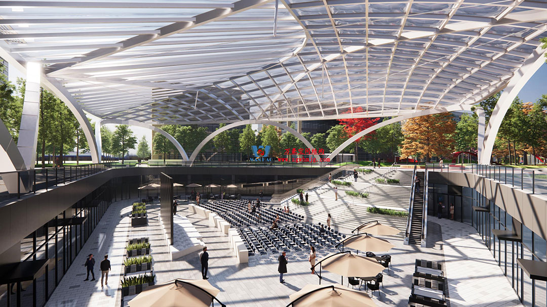 ETFE氣枕膜與雙曲面空間網(wǎng)殼結(jié)構(gòu)結(jié)合是什么樣？一起來(lái)一睹真容