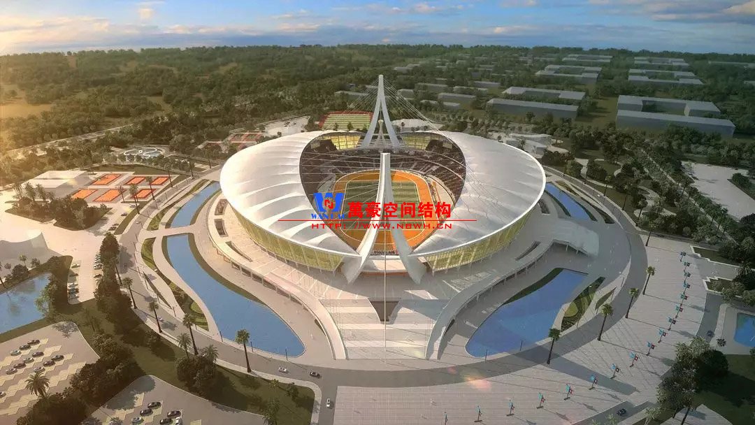 中國援柬埔寨體育場項(xiàng)目預(yù)制看臺(tái)落成